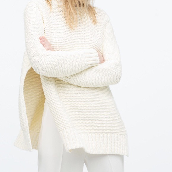 Zara Knit Sweaters - Zara Knit fabulous white sweater. So soft and cozy